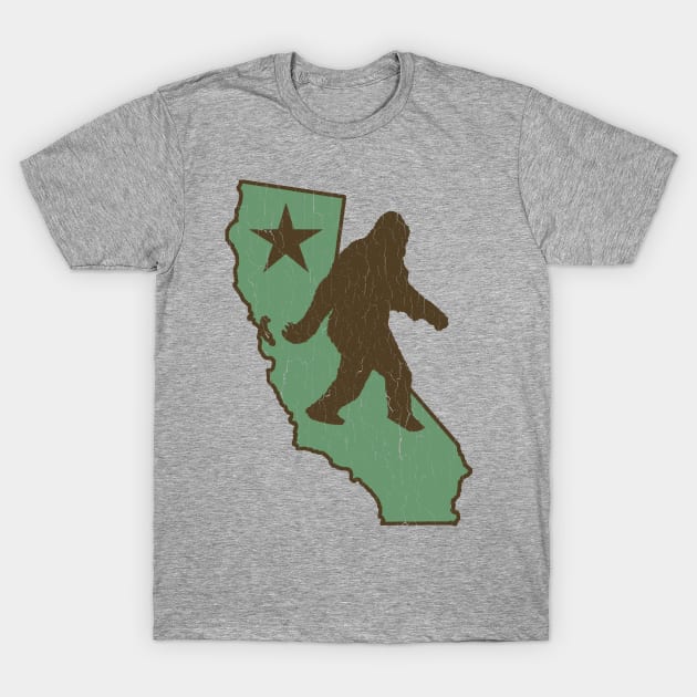 California Bigfoot (vintage distressed look) T-Shirt by robotface